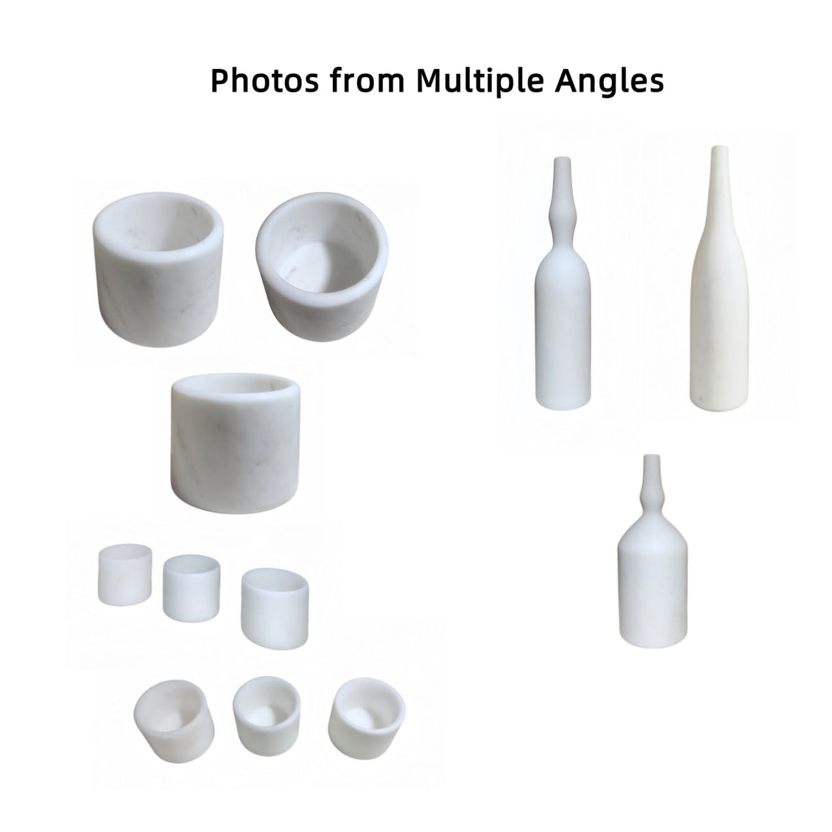 7 Pieces Luxury Natural Marble Living Room Accessories Set