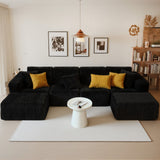 Modular U-Shaped Sectional Sofa With Reversible Design