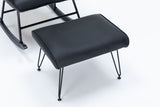 Rocking Accent Chair With Lumbar Pillow And Ottoman