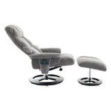 Ergonomic Recliner Chair With Ottoman, Modern 360° Swivel With Footstool