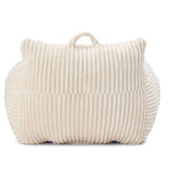 Giant Plush Bean Bag Chair With Armrests And Footstool