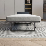 Modern Metal Folding Bed Frame With Foam Mattress, Easy Storage & Mobility - Black