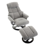 Ergonomic Recliner Chair With Ottoman, Modern 360° Swivel With Footstool