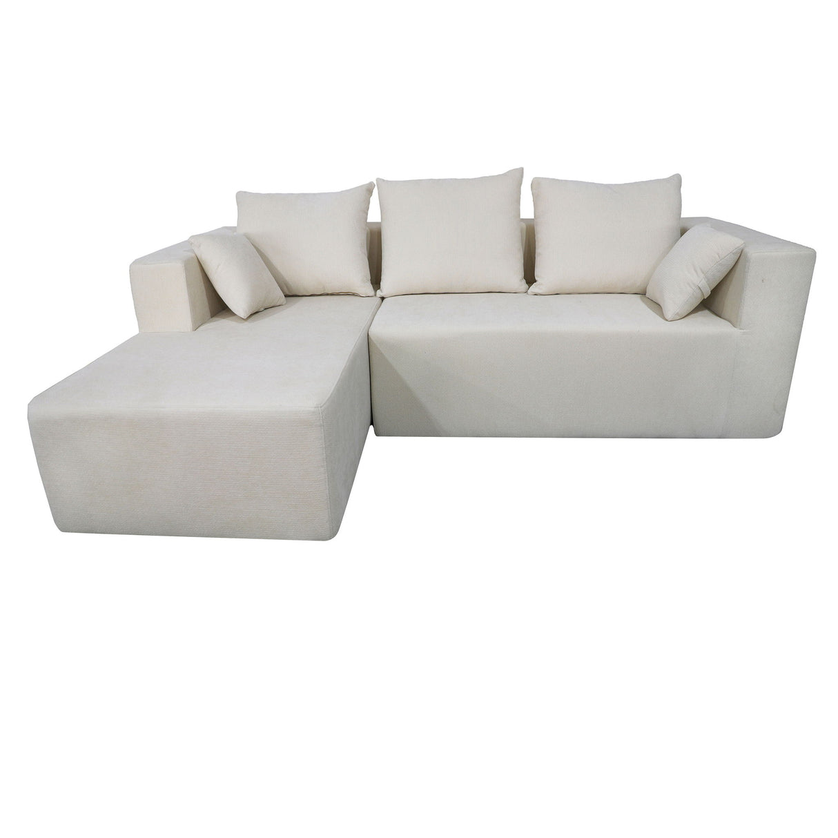 Modular Corner Sofa With Soft Linen Fabric
