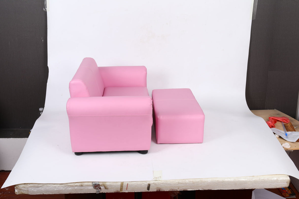 Kids Club Chair Sofa / Sectional And Ottoman - Pink