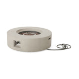 Modern Lightweight Concrete Outdoor Circular Fire Pit 50,000 Btu