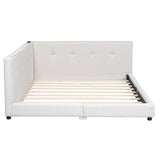 Modern Upholstered Platform Bed With USB Ports And LED Belt