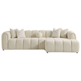 Beatrice - Modern Tufted Right Sectional Sofa - Ivory