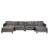 Modular U Shaped Sofa, With Adjustable Layout For Comfort And Durability - Gray