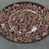 Round Iron Fire Pit With 40,000 Btu
