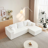 Modular Cloud Sectional Couch With L Shape Chaise, Deep Seat
