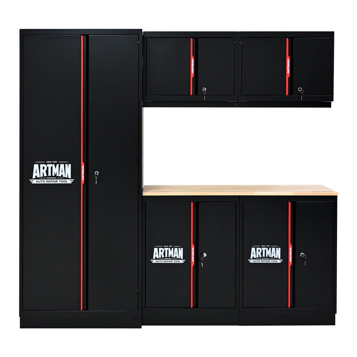 Steel Filing Cabinet With Compartments For Office Use, Storage, File Storage, Archives, And High And Low Cabinets - Black / Red