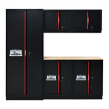 Steel Filing Cabinet With Compartments For Office Use, Storage, File Storage, Archives, And High And Low Cabinets - Black / Red