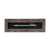 Wellington Square Iron Fire Pit With Wood Pattern Design And 50,000 Btu Output