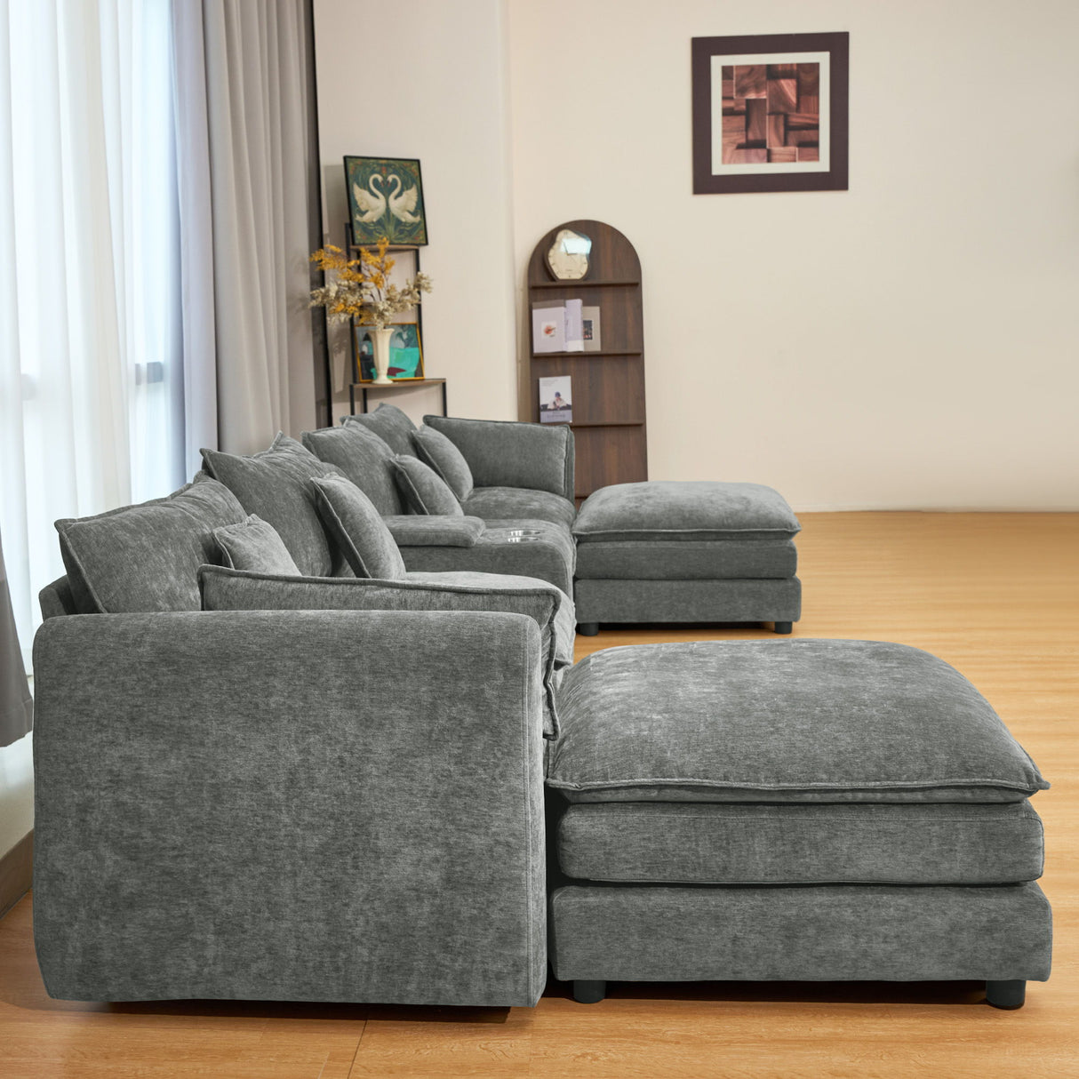 U Shaped Sectional Cloud Couch For Living Room