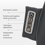 Therapeutic Shiatsu Massage Cushion With Heat Function, Polypropylene - Gray