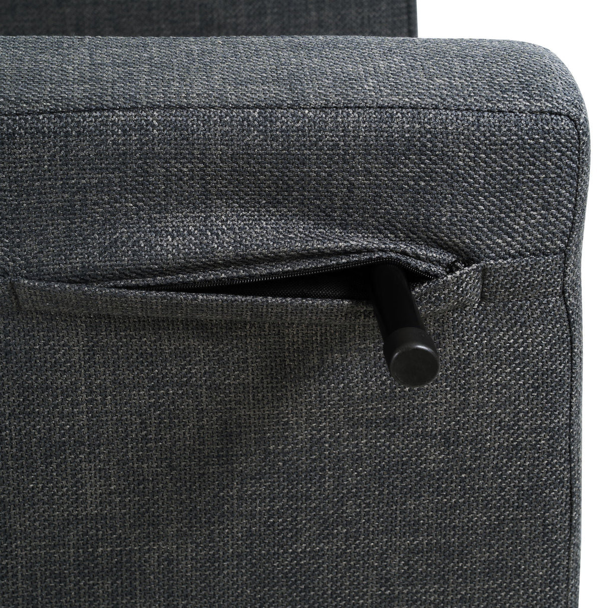 3 In 1 Foldable Linen Chaise Lounge With Adjustable Backrest