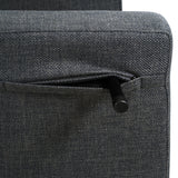 3 In 1 Foldable Linen Chaise Lounge With Adjustable Backrest