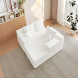 Modular Cloud Sectional Couch With L Shape Chaise, Deep Seat