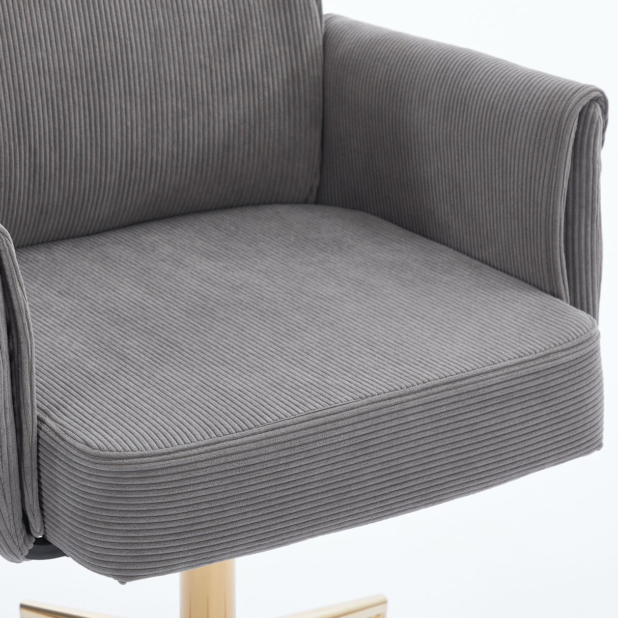 Ergonomic Mid-Back Office Chair With Striped Velvet Fabric