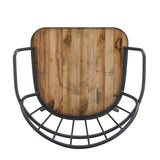 Contemporary Indoor Dining Set With Metal Legs, Birch, And Metal - Black / Natural