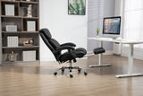 Big And Tall Office Chair, High Back Ergonomic Office Chair With Footrest, Executive Office Chair For Back Pain Relief - Black