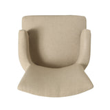 Zealous - Upholstered Office Chair With Curved Arms And Nailhead Accents - Wheat