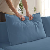 Modular L Shaped Floor Living Room Sofa Set With 6 Pillows