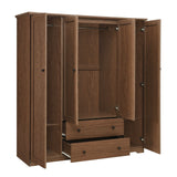 4 Door Wardrobe Armoire With 2 Drawers