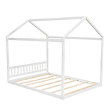 Wooden House Bed With Headboard