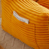 Giant Plush Bean Bag Chair With Armrests And Footstool