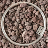 Round Iron Fire Pit With 40,000 Btu