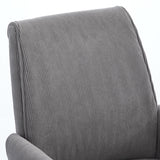 Ergonomic Mid-Back Office Chair With Striped Velvet Fabric