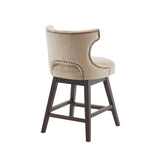 360 Degree Swivel Counter Stool With Silver Detailing
