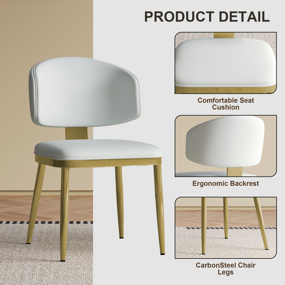 Modern Dining Chairs For Kitchen (Set of 2)