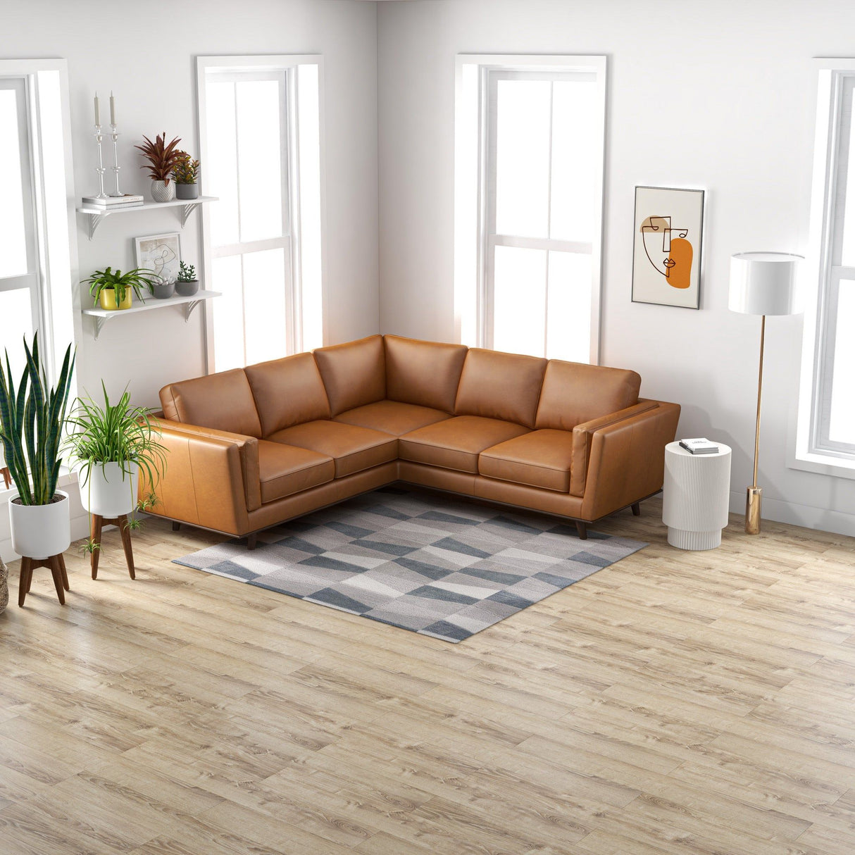Erman - Corner Sofa - Tan