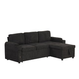 Convertible L Shaped Sofa Couch With Storage, Cup Holders, USB Ports