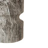 Outdoor Geometric Round End Table - Marble