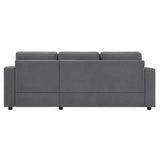 Modern L-Shaped Sectional Sofa With Curved Chaise, USB Ports, And Side Storage Pockets