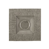 Classic Design Square Fire Pit With Top And 40, 000 Btu Heat Output - Stone Gray