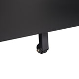 Contemporary Black 3 Drawer Mobile Filing Cabinet With Lock, Metal Office Storage For Legal / Letter Size