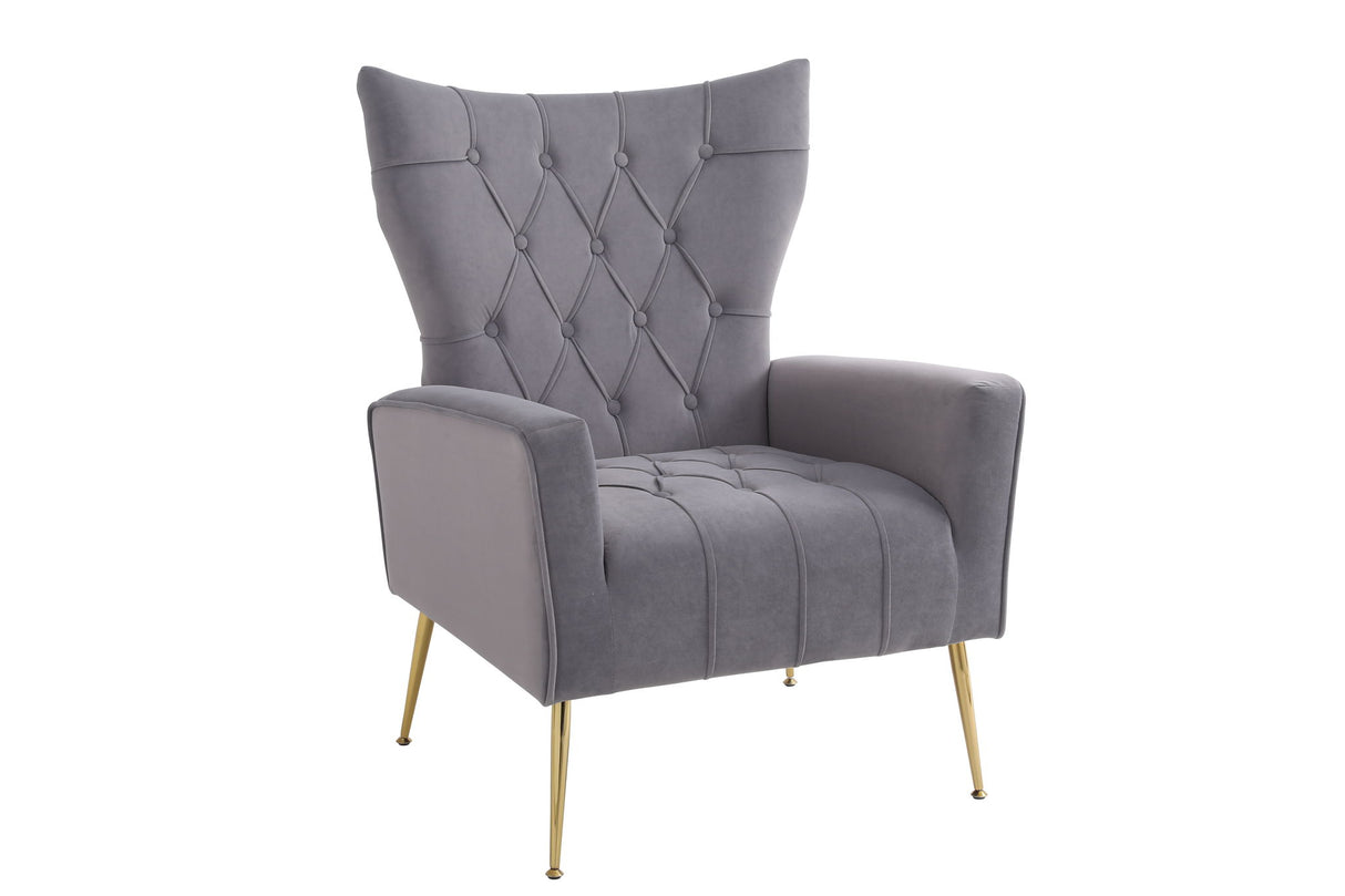 Modern Accent Chair With Ottoman, Comfy Armchair For Living Room