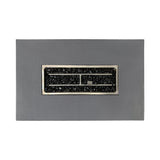 Volon - Rectangular Fire Pit Table, Propane Powered, 50,000 BTU - Light Gray