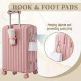 20" / 24" / 28" 3 Pieces / Set Spinner Wheel Luggage, Carry On Suitcase, With Cup Holder & USB Port & Phone Holder