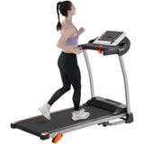 Foldable Treadmill With Incline For Running Walking Exercise - Black