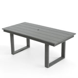 5 Piece Outdoor Dining Set, Table With Umbrella Hole And 4 Armrest Chairs