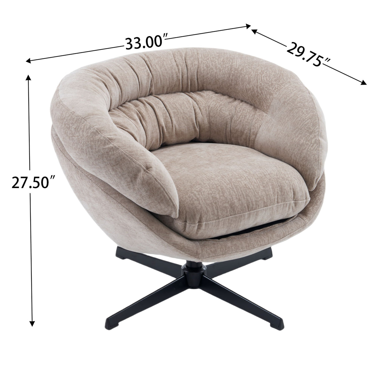 Modern Chenille Office Chair With 360 Degree Swivel