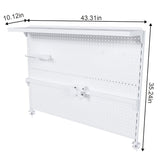 Clamp On Desk Pegboard With Single Monitor Stand