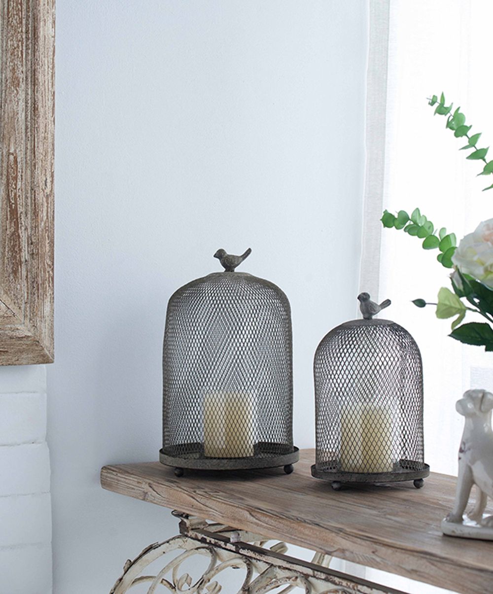 Ophira Sparrow Candle Holders (Set of 2) - Antique Gray
