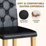 Dining Chairs With Ergonomic Buckle Backrest Comfort